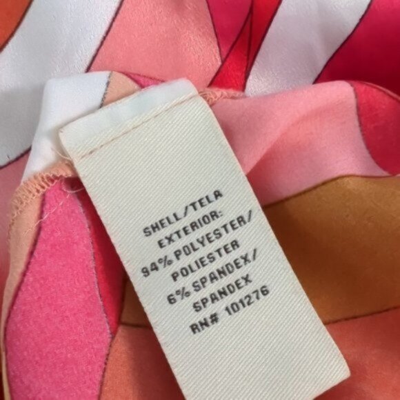 ECI satin retro print sleeveless tie waist blouse - Picture 7 of 7